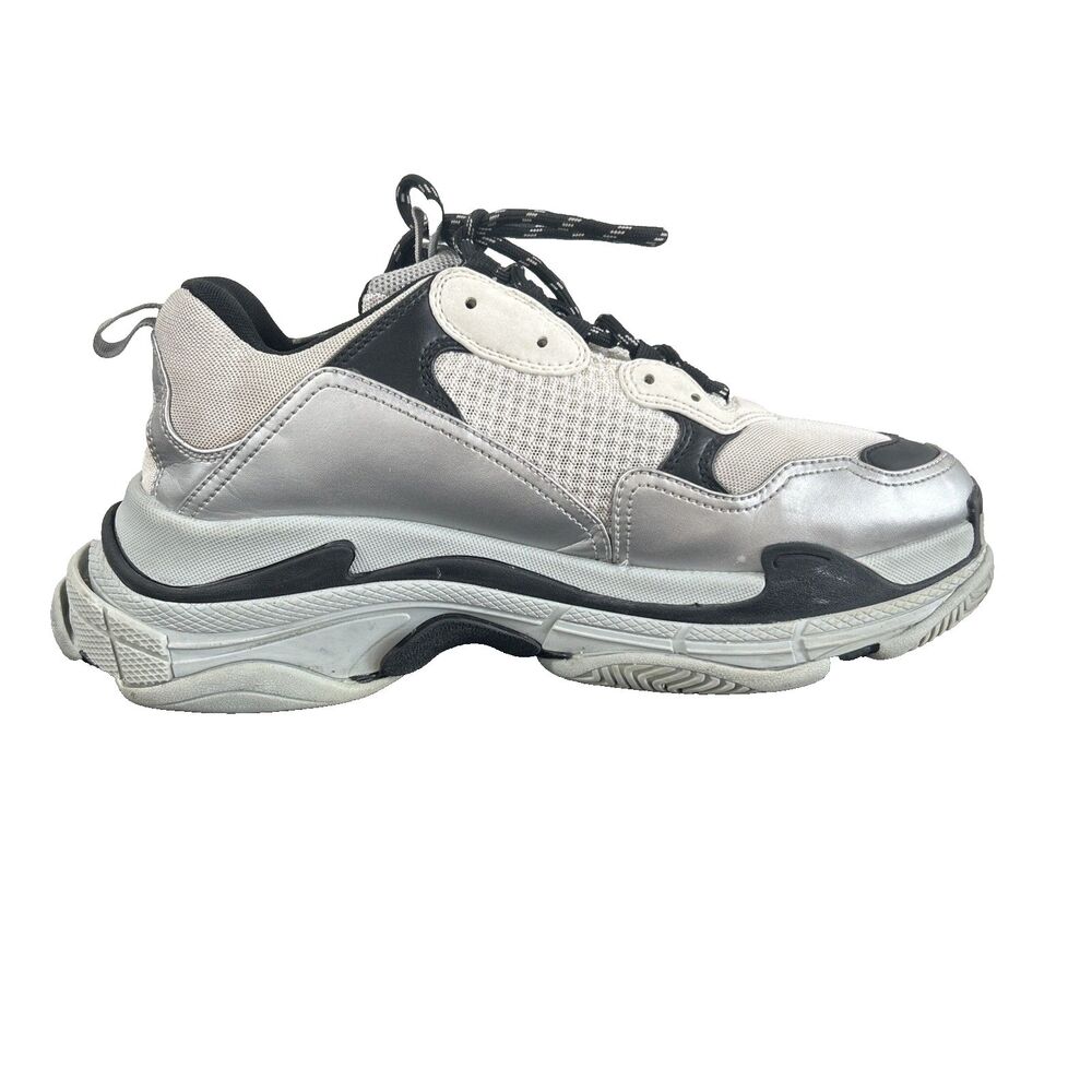 Balenciaga Men's Triple Track S Sneaker Size US 12/ EUR 45 Gray/Silver Retro - Picture 2 of 11
